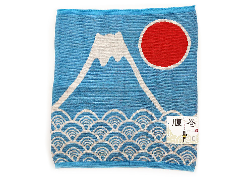 メンズ 腹巻き 富士山 Lサイズ 水色  7jkp5326-1910